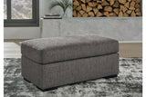 Gardiner Pewter Sofa Chaise and Ottoman -  Ashley - Luna Furniture