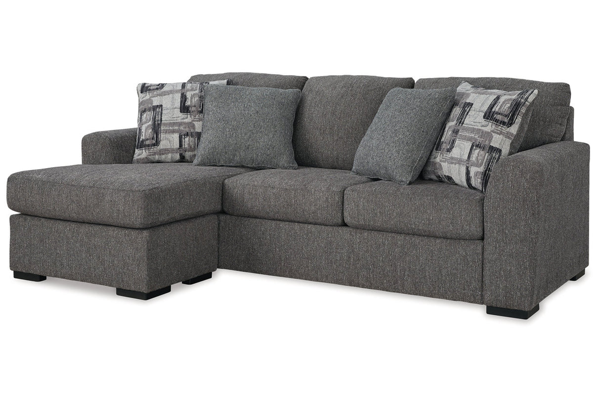 Gardiner Pewter Sofa Chaise and Ottoman -  Ashley - Luna Furniture