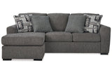 Gardiner Pewter Sofa Chaise and Ottoman -  Ashley - Luna Furniture