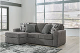 Gardiner Pewter Sofa Chaise and Ottoman -  Ashley - Luna Furniture