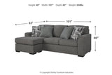 Gardiner Pewter Sofa Chaise and Ottoman -  Ashley - Luna Furniture