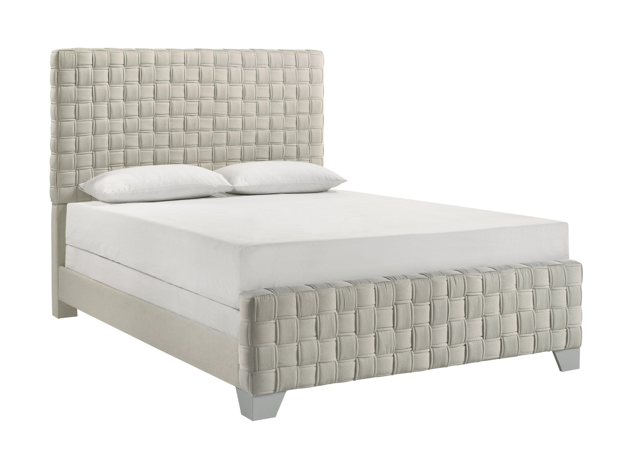 Ferin Taupe King Upholstered Bed from Crown Mark - Luna Furniture