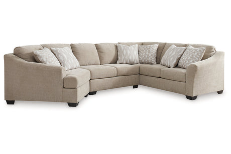 Brogan Bay Cork 3-Piece Sectional with Cuddler -  Ashley - Luna Furniture