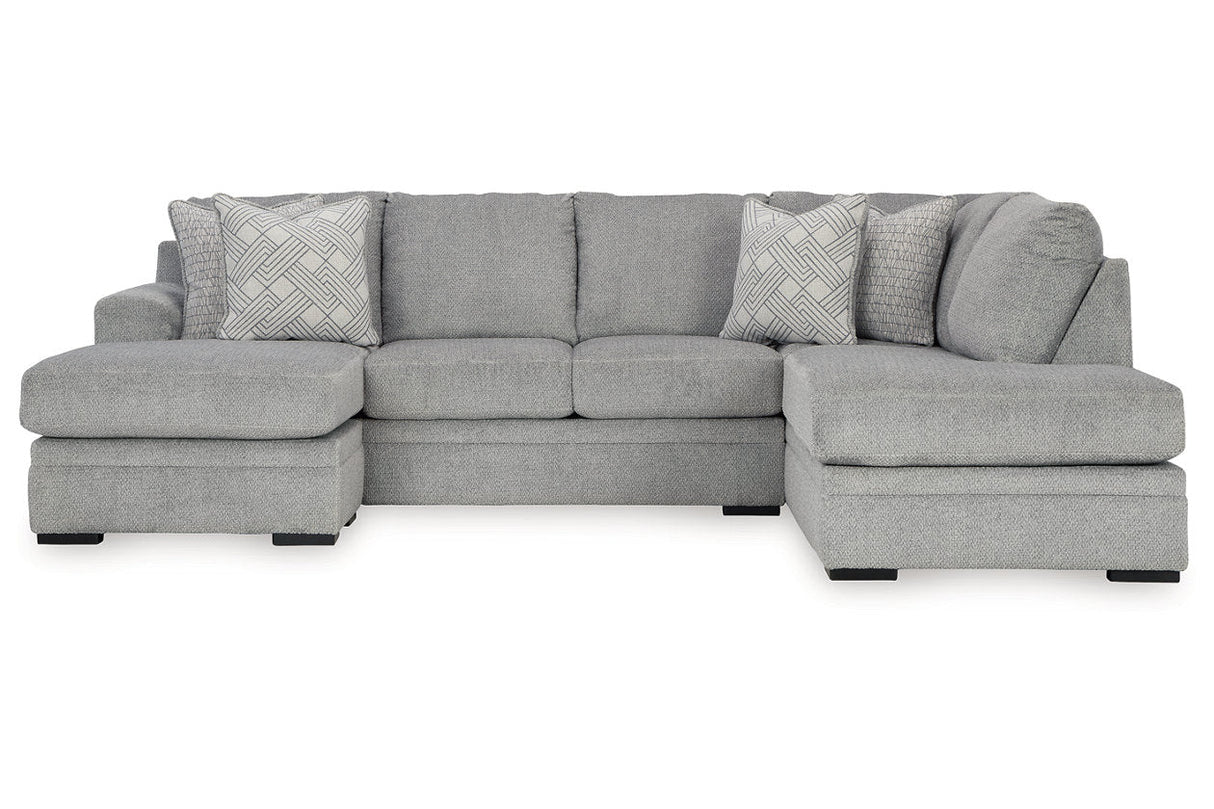 Casselbury Cement 2-Piece RAF Chaise Sectional -  Ashley - Luna Furniture