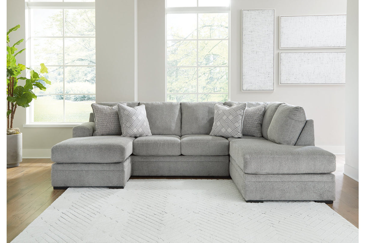 Casselbury Cement 2-Piece Sectional with Chaise -  Ashley - Luna Furniture