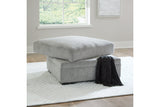 Casselbury Cement Oversized Swivel Chair and Ottoman -  Ashley - Luna Furniture