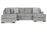 Casselbury Cement 2-Piece Sectional with Chaise -  Ashley - Luna Furniture