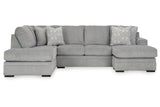 Casselbury Cement 2-Piece LAF Chaise Sectional -  Ashley - Luna Furniture