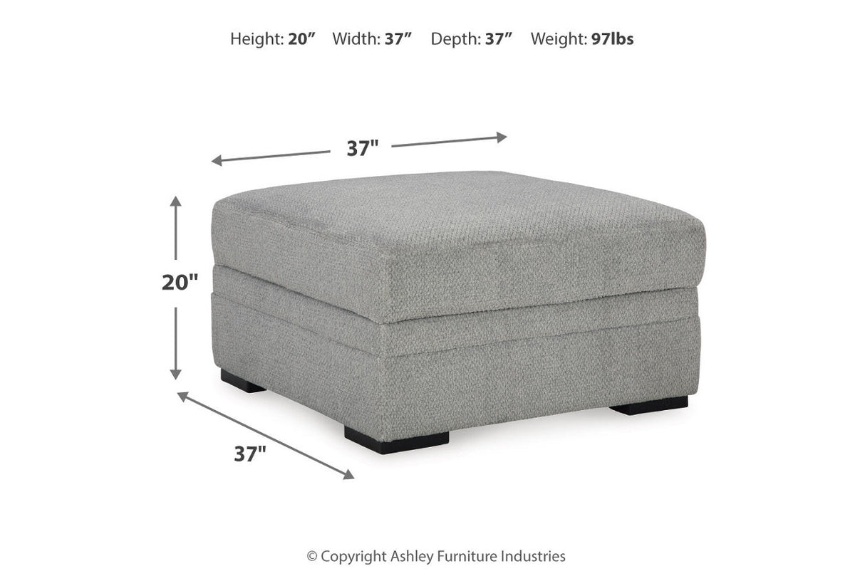 Casselbury Cement Oversized Swivel Chair and Ottoman -  Ashley - Luna Furniture