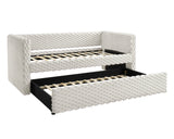 Molly Whote Dove Twin Daybed with Trundle -  Crown Mark - Luna Furniture