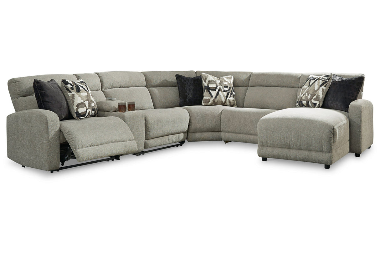 Colleyville Stone 6-Piece Power Reclining Sectional with Chaise -  Ashley - Luna Furniture