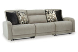 Colleyville Stone 3-Piece Power Reclining Sectional Sofa -  Ashley - Luna Furniture