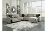 Colleyville Stone 6-Piece Power Reclining Sectional with Chaise -  Ashley - Luna Furniture