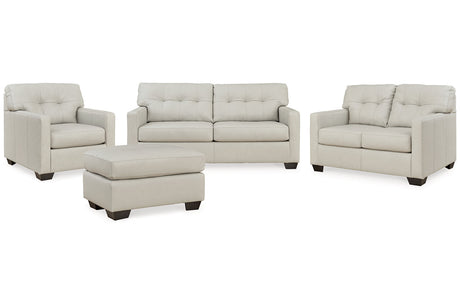 Belziani Coconut Sofa, Loveseat, Oversized Chair and Ottoman -  Ashley - Luna Furniture