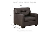 Belziani Storm Oversized Chair and Ottoman from Ashley - Luna Furniture