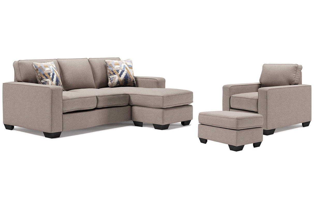 Greaves Stone Sofa Chaise, Chair, and Ottoman -  Ashley - Luna Furniture