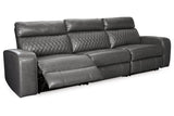 Samperstone Gray 3-Piece Power Reclining Sectional Sofa -  Ashley - Luna Furniture