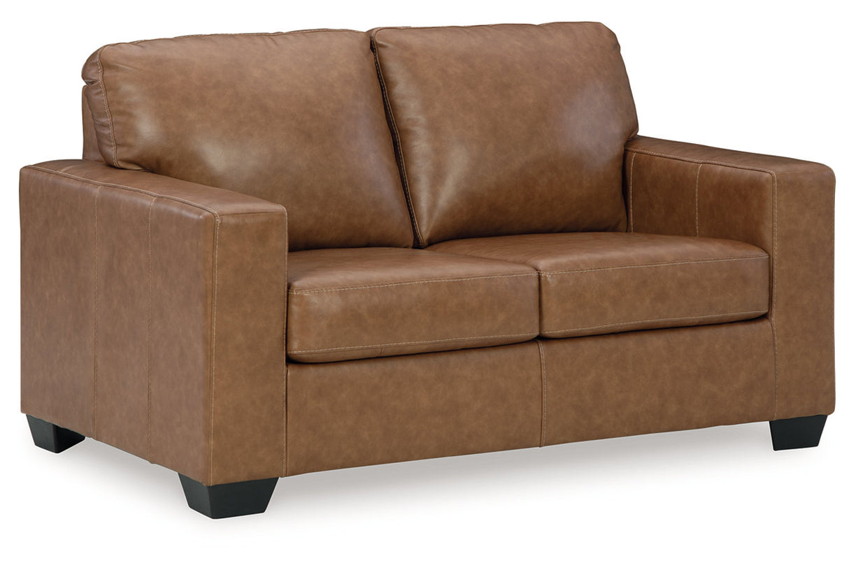 Bolsena Caramel Sofa, Loveseat and Recliner -  Ashley - Luna Furniture