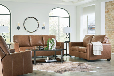 Bolsena Caramel Sofa, Loveseat and Recliner -  Ashley - Luna Furniture