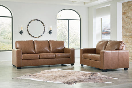 Bolsena Caramel Sofa and Loveseat -  Ashley - Luna Furniture