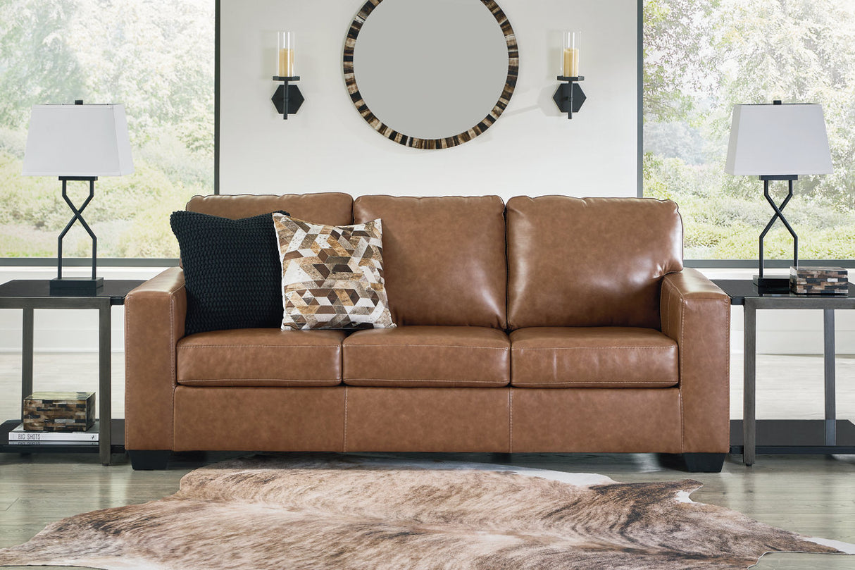 Bolsena Caramel Sofa, Loveseat and Recliner -  Ashley - Luna Furniture