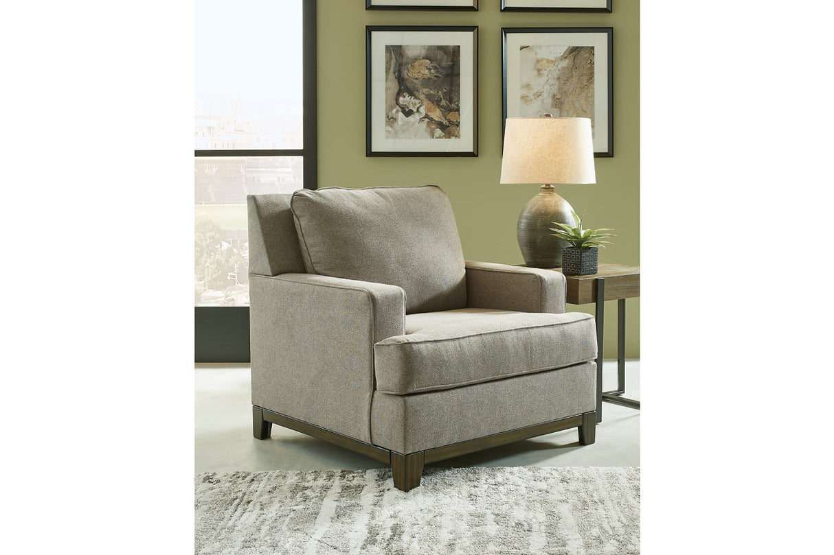 Kaywood Granite Chair and Ottoman -  Ashley - Luna Furniture