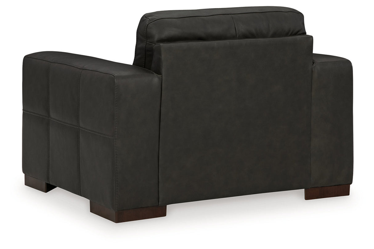 Luigi Thunder Oversized Chair and Ottoman -  Ashley - Luna Furniture