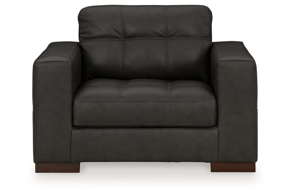 Luigi Thunder Oversized Chair and Ottoman -  Ashley - Luna Furniture