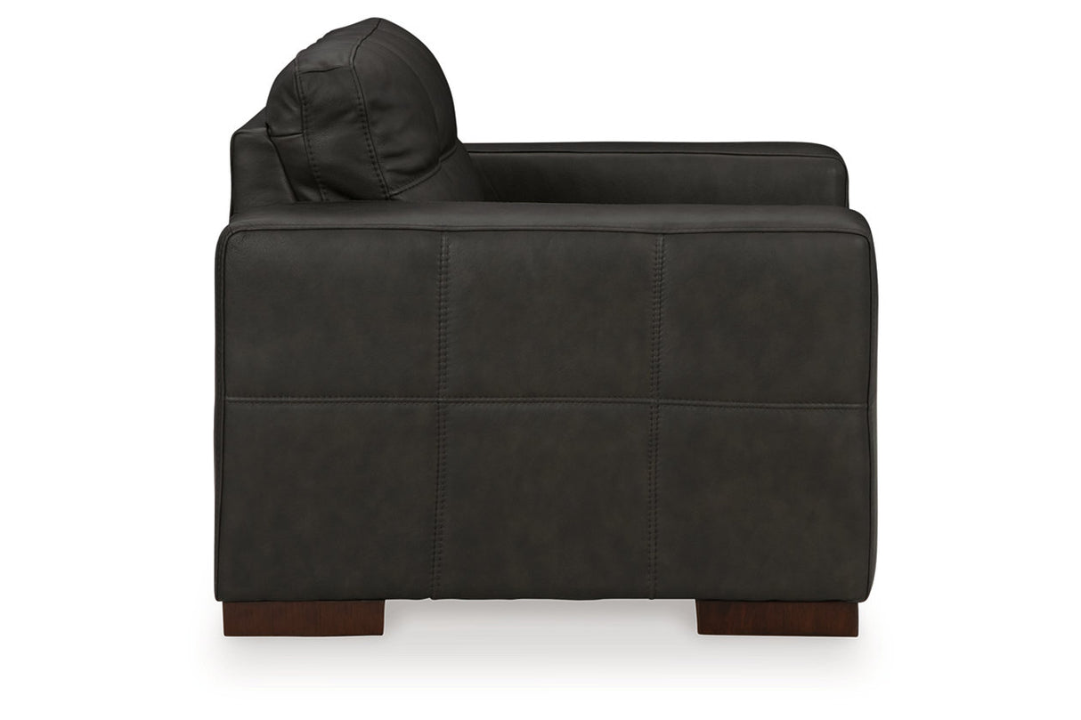 Luigi Thunder Sofa, Loveseat, Oversized Chair and Ottoman -  Ashley - Luna Furniture