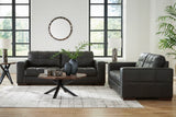 Luigi Thunder Leather Living Room Set -  Ashley - Luna Furniture