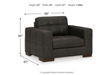 Luigi Thunder Sofa, Loveseat, Oversized Chair and Ottoman -  Ashley - Luna Furniture