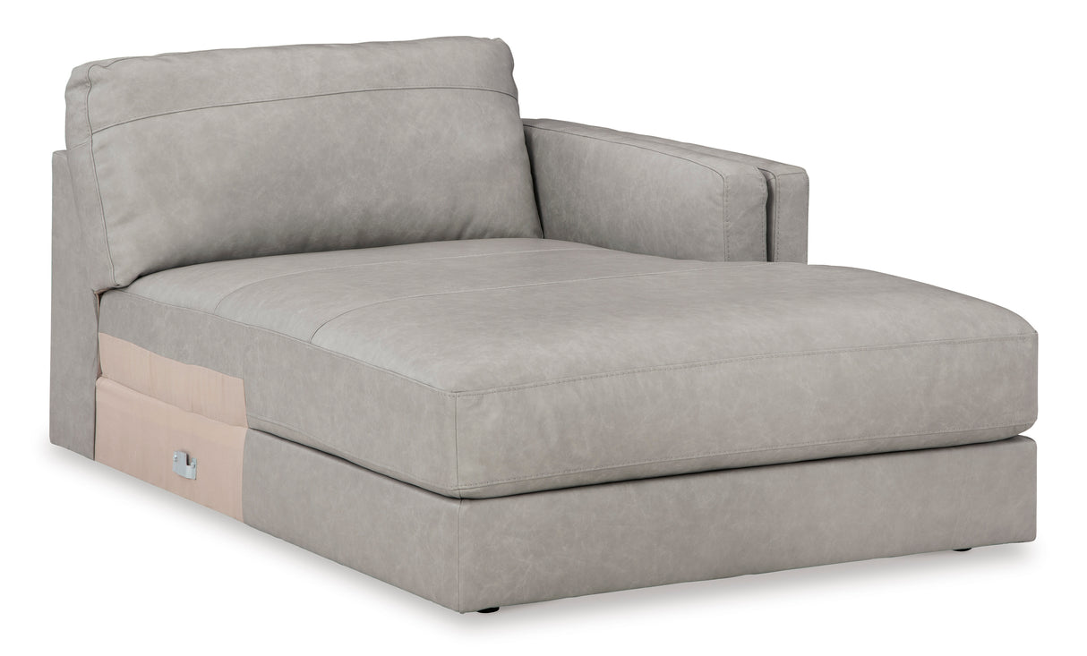 Amiata Glacier Leather 2-Piece RAF Chaise Sectional from Ashley - Luna Furniture