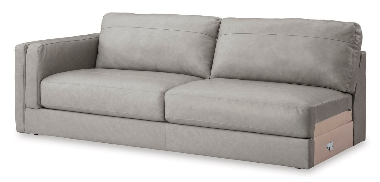 Amiata Glacier Leather 2-Piece RAF Chaise Sectional from Ashley - Luna Furniture