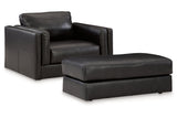 Amiata Onyx Oversized Chair and Ottoman from Ashley - Luna Furniture