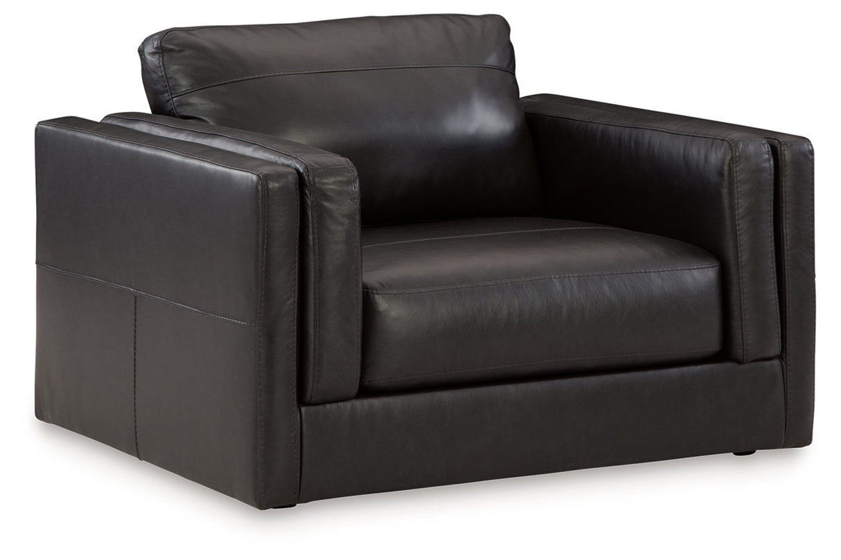 Amiata Onyx Sofa, Loveseat, Oversized Chair and Ottoman from Ashley - Luna Furniture