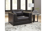 Amiata Onyx Oversized Chair and Ottoman from Ashley - Luna Furniture