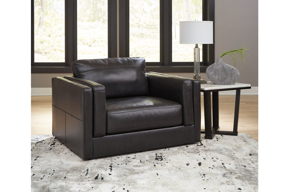 Amiata Onyx Sofa, Loveseat, Oversized Chair and Ottoman from Ashley - Luna Furniture