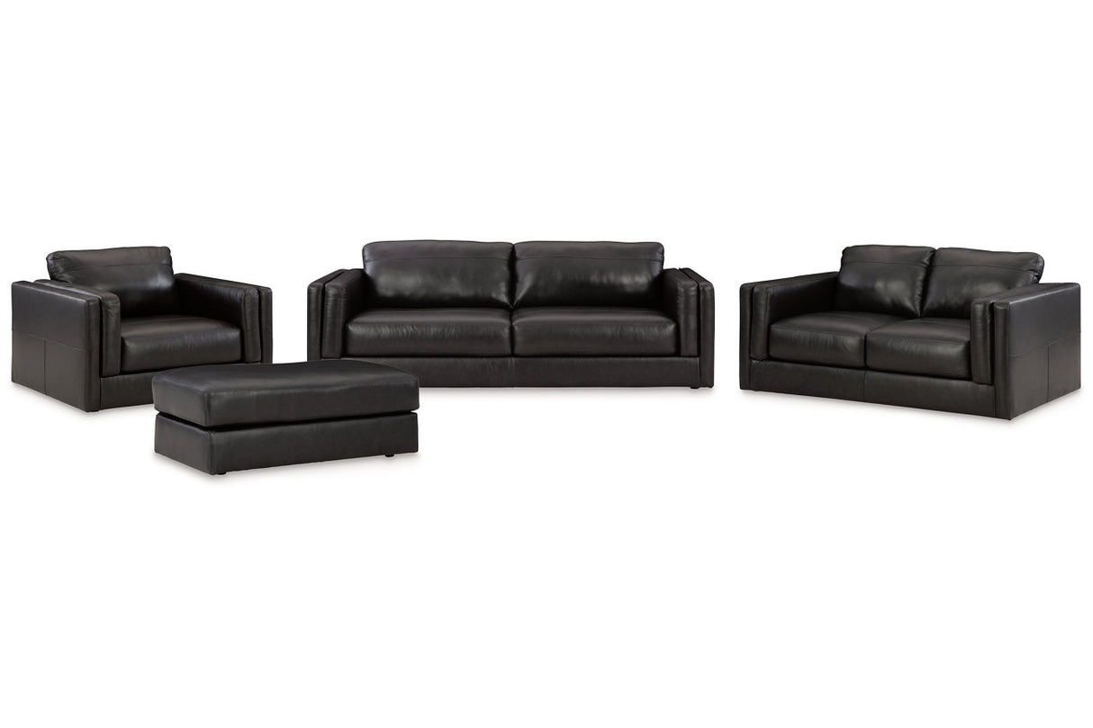 Amiata Onyx Sofa, Loveseat, Oversized Chair and Ottoman from Ashley - Luna Furniture