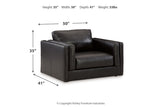 Amiata Onyx Oversized Chair and Ottoman from Ashley - Luna Furniture