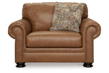 Carianna Caramel Oversized Chair and Ottoman -  Ashley - Luna Furniture