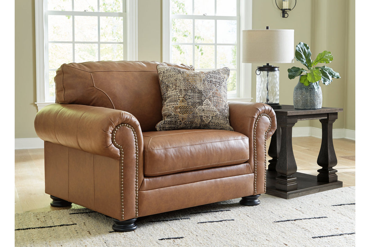 Carianna Caramel Oversized Chair and Ottoman -  Ashley - Luna Furniture