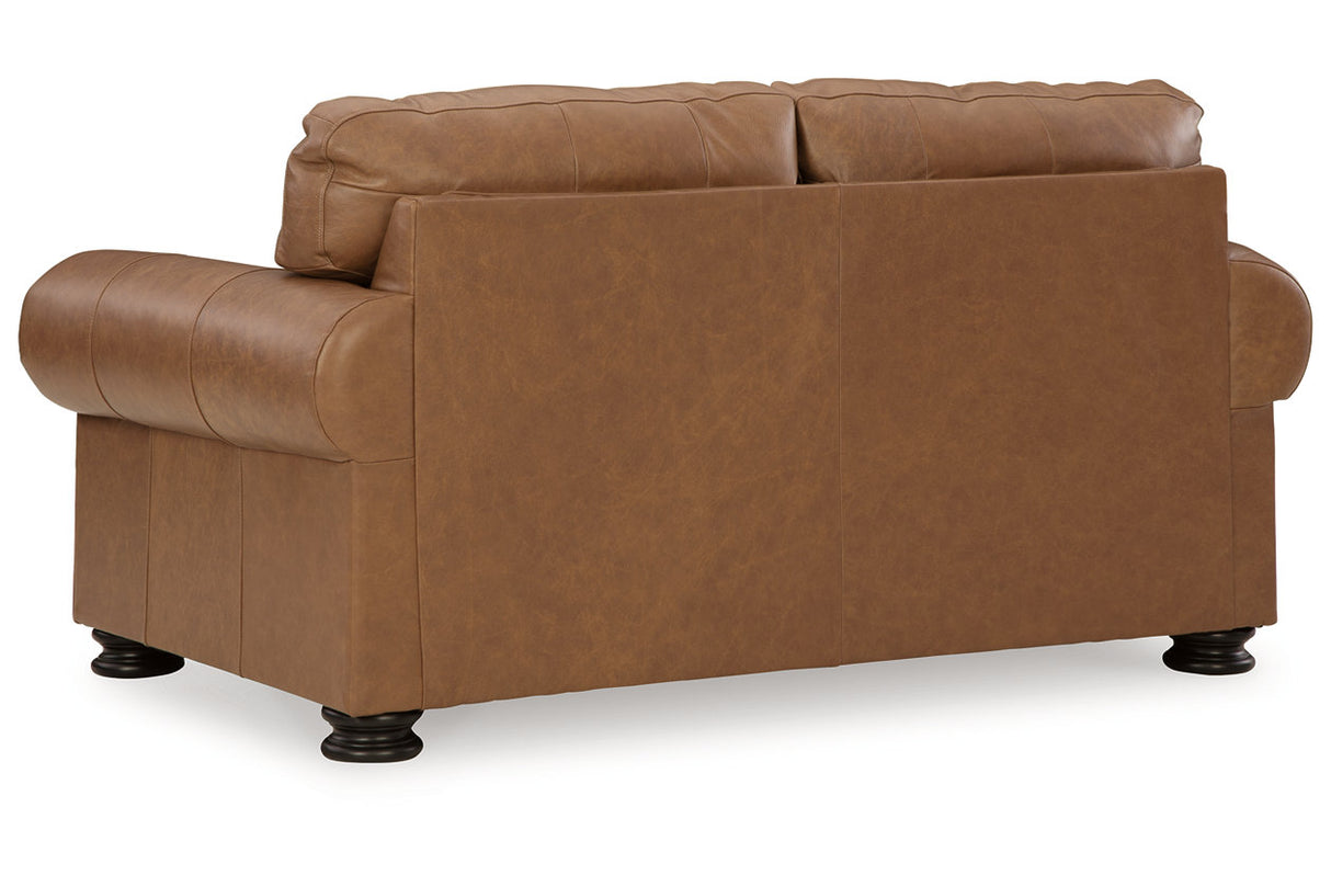 Carianna Caramel Sofa, Loveseat, Oversized Chair and Ottoman -  Ashley - Luna Furniture