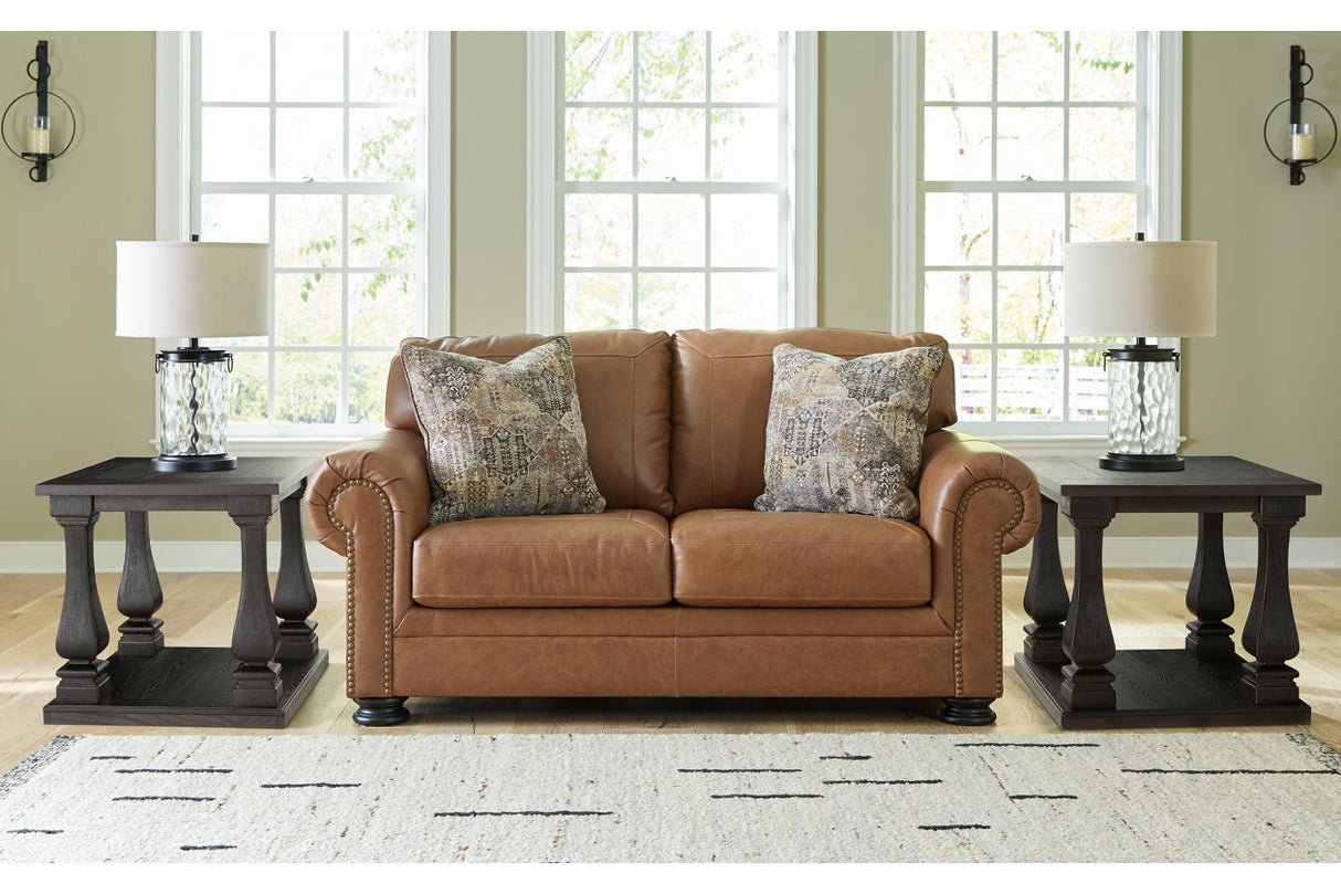 Carianna Caramel Sofa, Loveseat, Oversized Chair and Ottoman -  Ashley - Luna Furniture