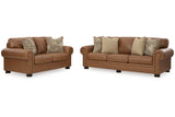 Carianna Caramel Sofa and Loveseat -  Ashley - Luna Furniture