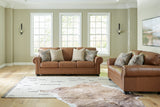 Carianna Caramel Leather Living Room Set -  Ashley - Luna Furniture