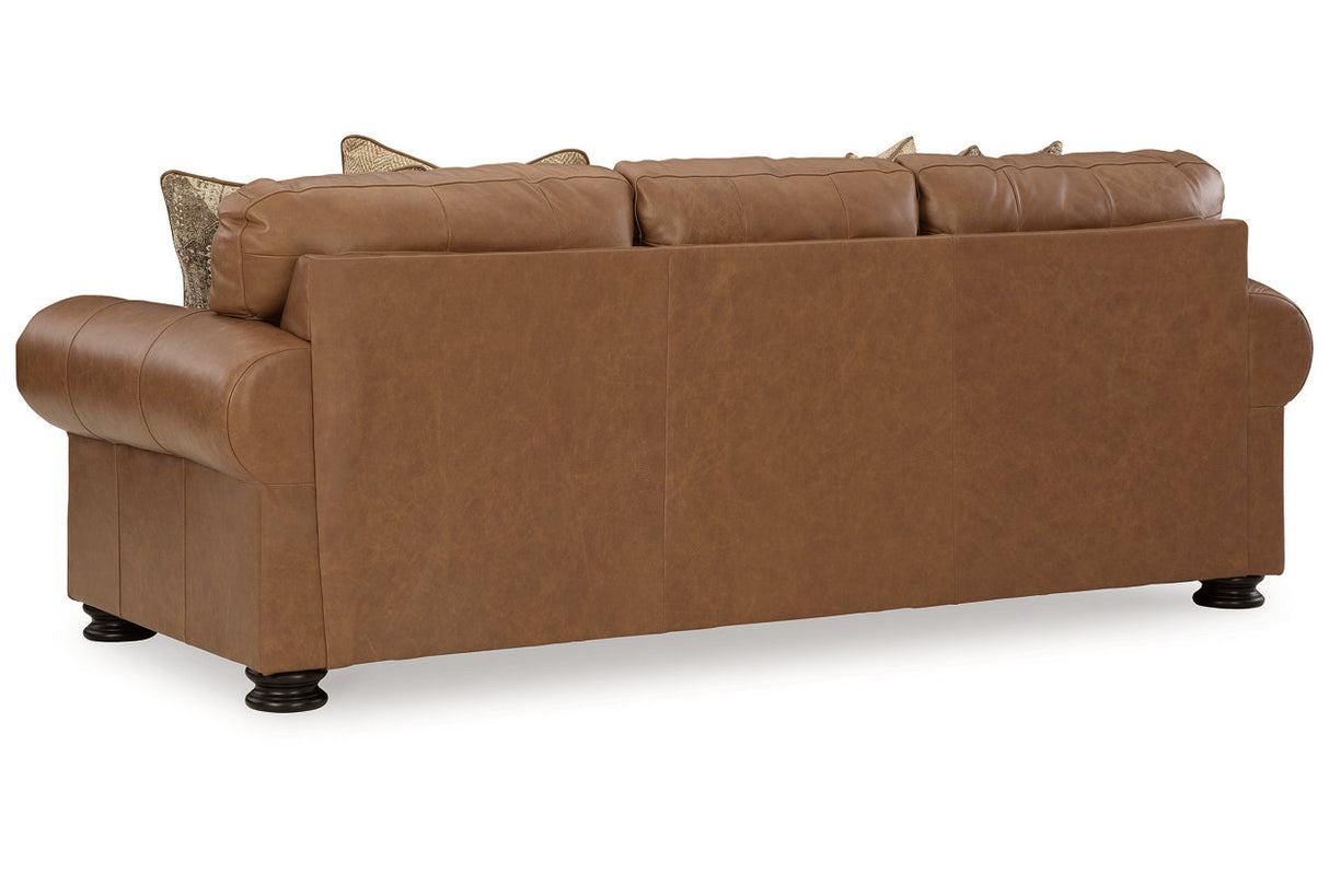 Carianna Caramel Sofa, Loveseat, Oversized Chair and Ottoman -  Ashley - Luna Furniture