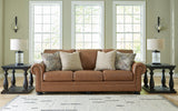 Carianna Caramel Leather Living Room Set -  Ashley - Luna Furniture