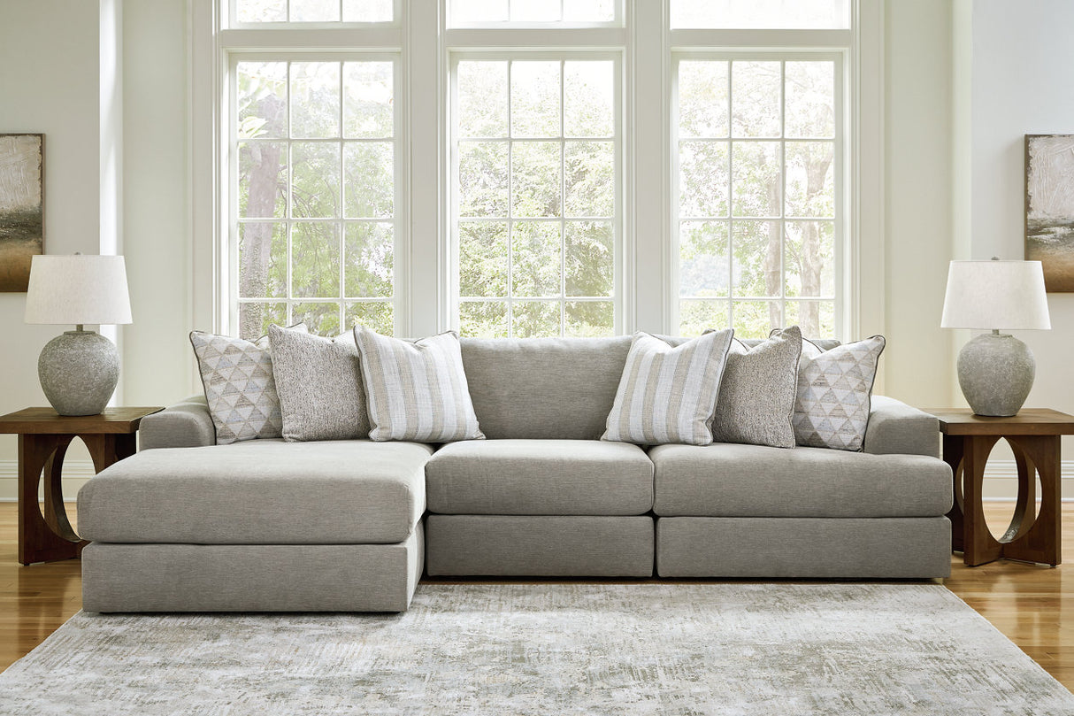 Avaliyah Ash 3-Piece Sectional with Chaise -  Ashley - Luna Furniture