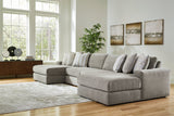 Avaliyah Ash 4-Piece Double Chaise Sectional -  Ashley - Luna Furniture