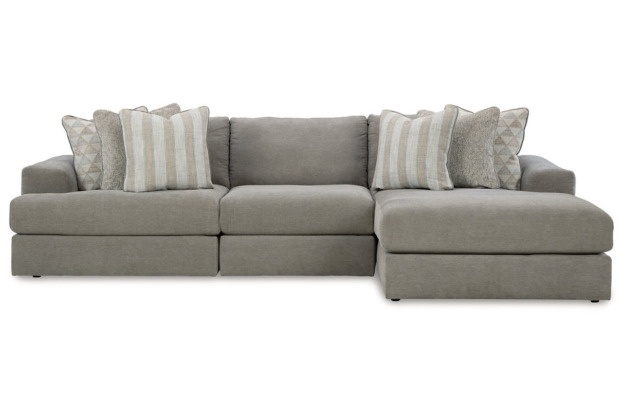 Avaliyah Ash 3-Piece Sectional with Chaise from Ashley - Luna Furniture